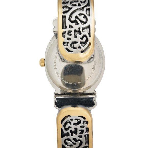 Women's Two-Tone Cuff Bracelet Watch - Picture 3 of 6